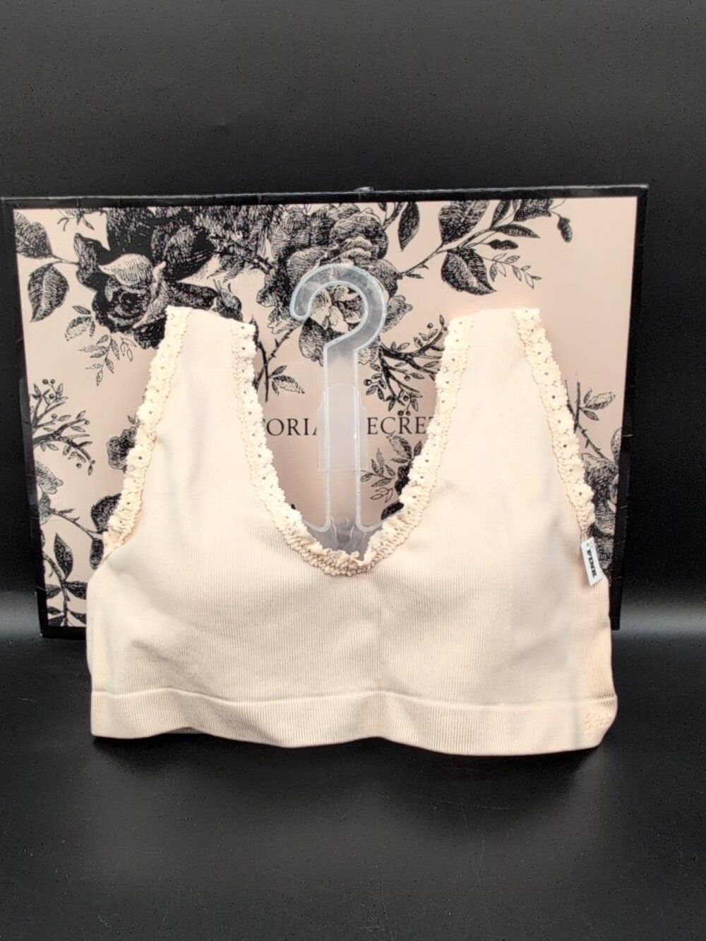 Victoria Secret Pink Unlined Seamless Plunge Bralette XL Marzipan